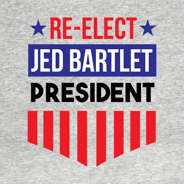 Re-Elect Jed Bartlet For America - Shield and Stars by PsychicCat